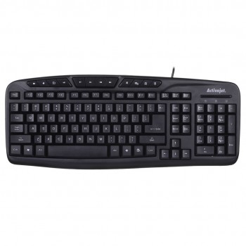 Activejet K-3113 Keyboard wired membrane (USB 2.0 (US) black) 432 x 174 x 24 mm