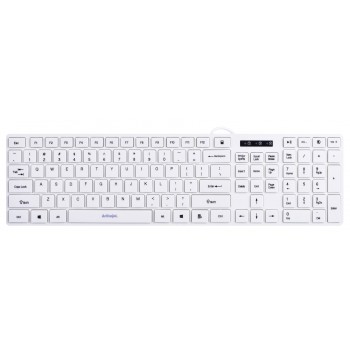 Activejet K-3066SW USB Wired Keyboard, White