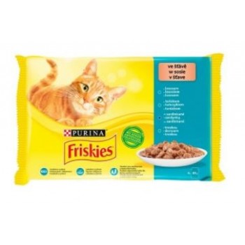 Friskies Fish Mix - wet cat food - 4x 85 g