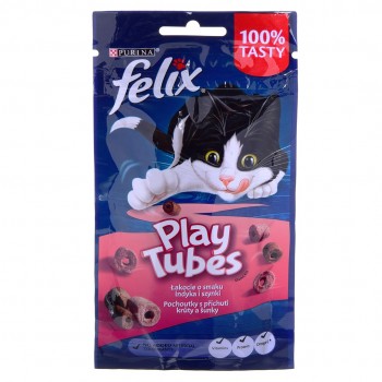 FELIX Play Tubes Turkey, Ham - dry cat food - 50 g