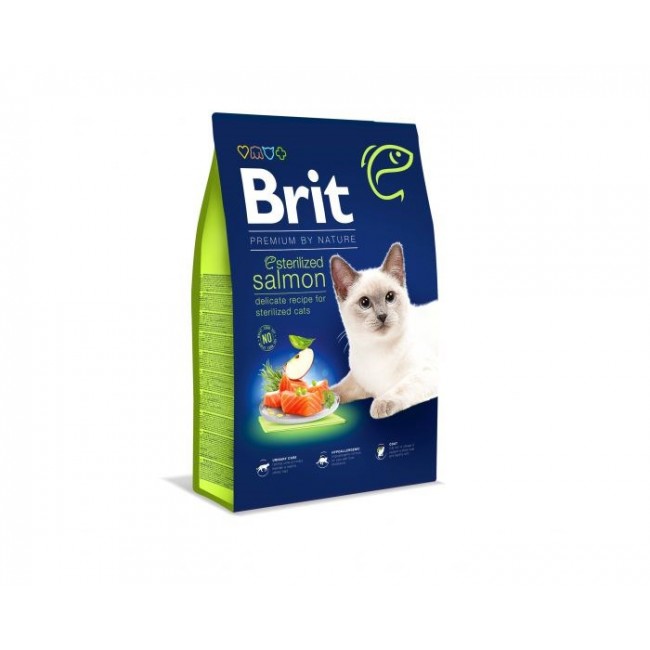 BRIT Premium by Nature Sterilized Salmon - dry cat food 1,5 kg