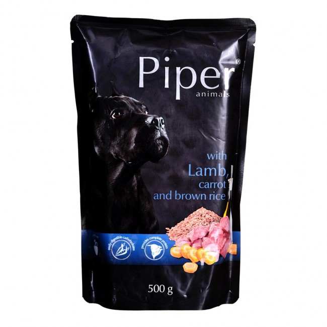 Dolina Noteci Piper with lamb, carrot and brown rice - Wet dog food 500 g