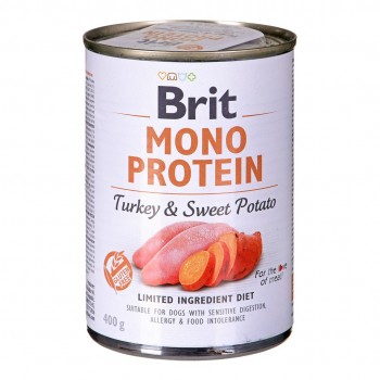 BRIT Mono Protein Turkey with sweet potato - Wet dog food - 400 g
