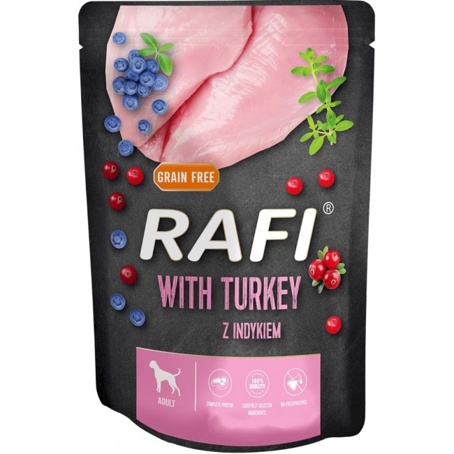 DOLINA NOTECI RAFI - Wet dog food - turkey, blueberry, cranberry 300 g