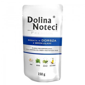 Dolina Noteci Premium rich in cod with broccoli - wet dog food - 150g