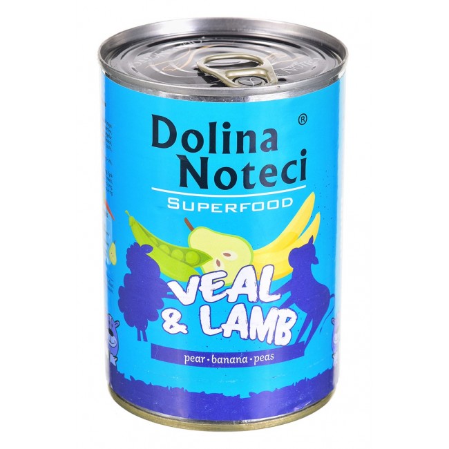 DOLINA NOTECI Superfood Veal with lamb - Wet dog food - 400 g