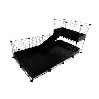 C&C modular cage one-storey 4x2 + Loft 2x1 + Black ramp