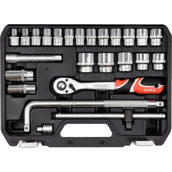 YATO wrench set 25 pieces 1/2