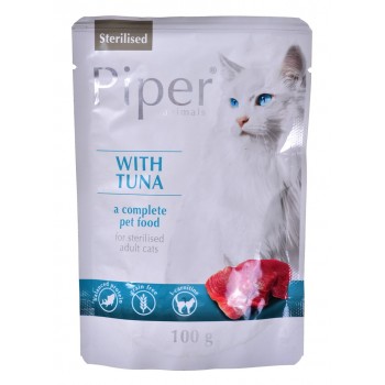 DOLINA NOTECI Piper Animals Sterilised with tuna - wet food for sterilised cats - 100g
