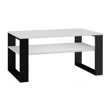 Topeshop MODERN 1P WHITE BLACK coffee/side/end table Coffee table Rectangular shape 2 leg(s)