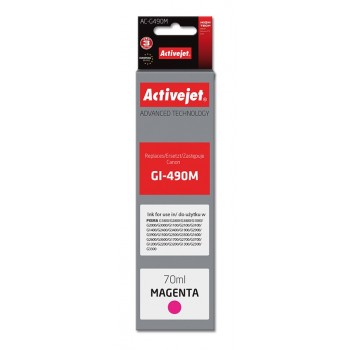 Activejet AC-G490M Ink cartridge (replacement for Canon GI-490M Supreme 70 ml 7000 pages, magenta)