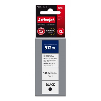 Activejet AH-912BRX Ink Cartridge (replacement for HP 912XL 3YL84AE Premium 1100 pages 30 ml, black)