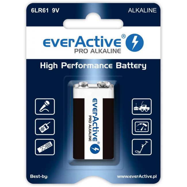Alkaline battery 6LR61 9V (R9*) everActive Pro