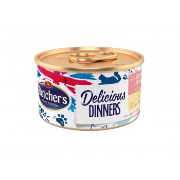 BUTCHER'S Delicious Dinners Salmon and shrimp - wet cat food - 85 g