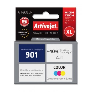 Activejet AH-901CR Ink (replacement for HP 901 CC656AE Premium 21 ml colour)