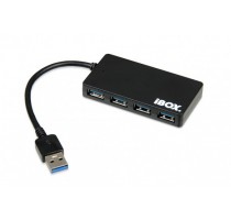 iBox IUH3F56 interface hub USB 3.2 Gen 1 (3.1 Gen 1) Type-A 5000 Mbit/s Black