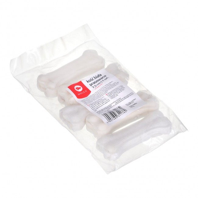 MACED Pressed White Bone 7.5 cm - Dog treat - 5 pieces