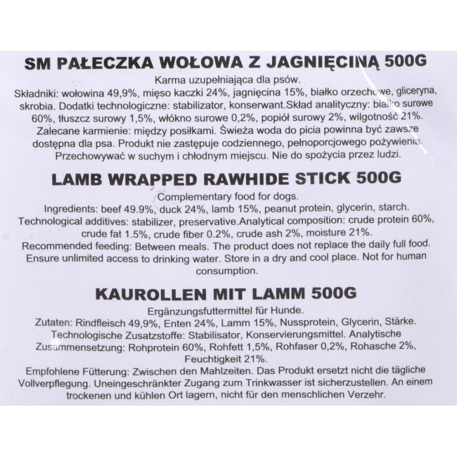 MACED Skewer lamb stick - Dog treat - 500g