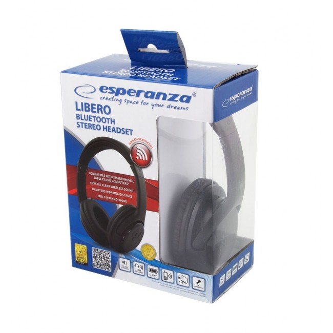 Esperanza EH163K Headphones with microphone Headband Black