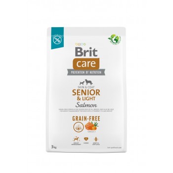 BRIT Care Senior&Light Salmon - dry dog food - 3 kg