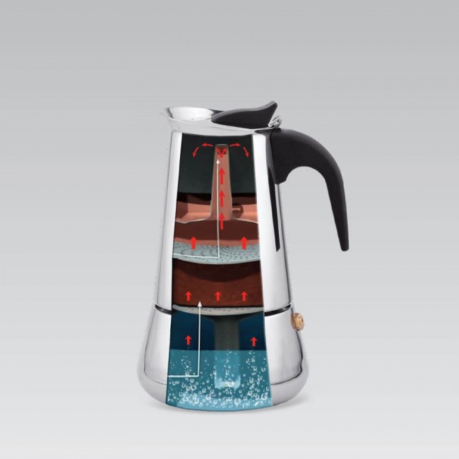 Maestro 4 cup coffee machine MR-1660-4 silver