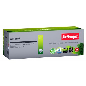 BIO Activejet ATH-35NB toner for HP, Canon printers, Replacement HP 35A CB435A, Canon CRG-712 Supreme 1800 pages black. ECO Toner.