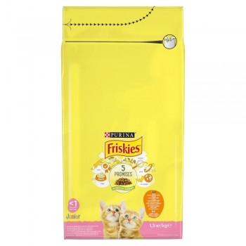 FRISKIES Junior Chicken with Vegetables and Milk - Dry Cat Food - 1.5 kg