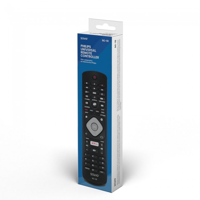 SAVIO Universal remote controller/replacement for PHILIPS TV RC-10 IR Wireless