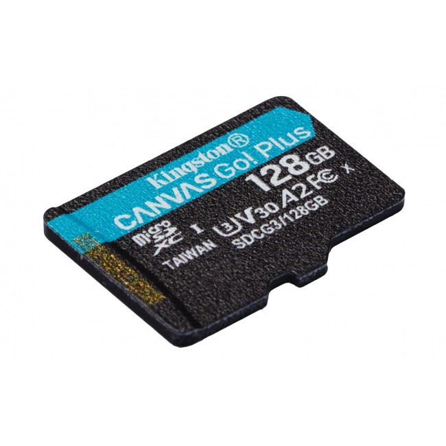 Kingston Technology 128GB microSDXC Canvas Go Plus 170R A2 U3 V30 Single Pack w/o ADP