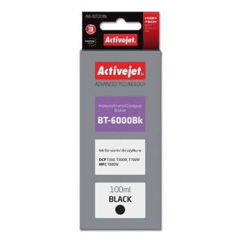 Activejet AB-6000Bk Ink Bottle (Replacement for Brother BT-6000BK Supreme 100 ml black)