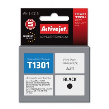 Activejet AE-1301N Ink cartridge (replacement for Epson T1301 Supreme 32 ml black)