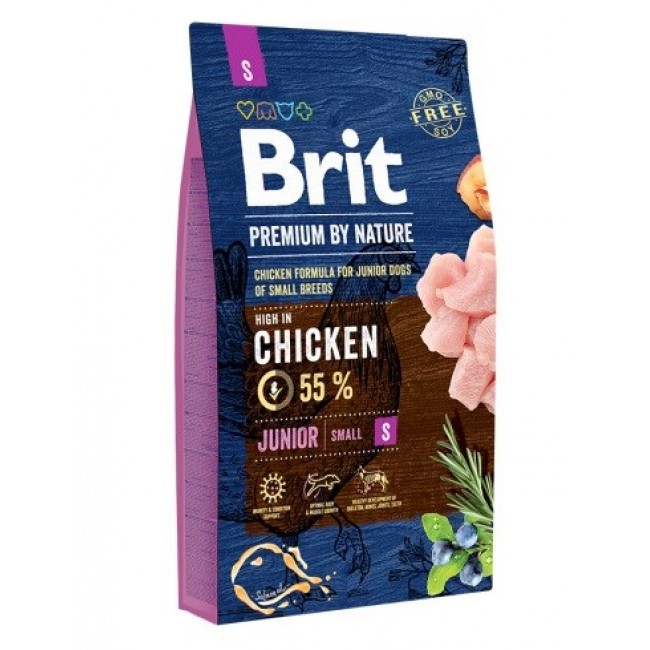 BRIT Premium by Nature Chicken Small Junior - dry dog food - 3 kg