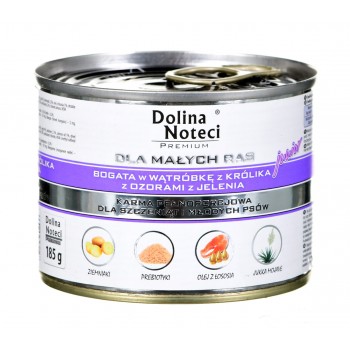 DOLINA NOTECI Premium Junior Small Rabbit liver with deer tongue - Wet dog food - 185 g
