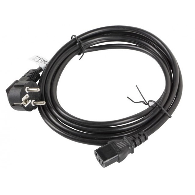 Lanberg CA-C13C-11CC-0030-BK power cable Black 3 m C13 coupler CEE7/7