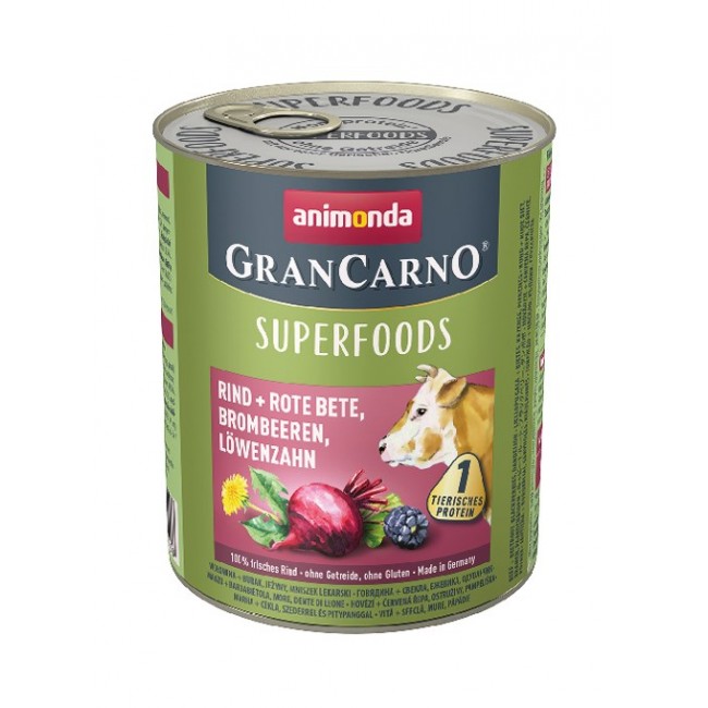 ANIMONDA GranCarno 4017721824408 dogs moist food Beetroot, Beef, Blackberry, Dandelion Adult 800 g