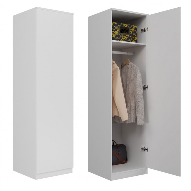 Topeshop SD-50 BIEL KPL bedroom wardrobe/closet 5 shelves 1 door(s) White