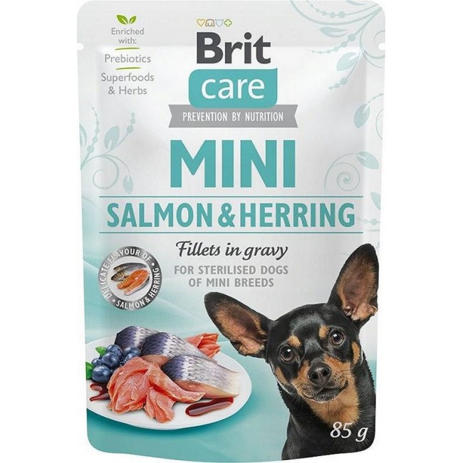 BRIT Care Mini Salmon&Herring Sterilised - Wet dog food - 85 g