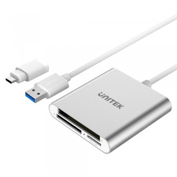 UNITEK Y-9313 card reader USB 3.2 Gen 1 (3.1 Gen 1) Silver