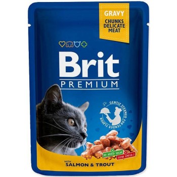 BRIT Premium Cat Salmon&Trout - wet cat food - 100g