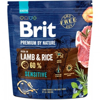 BRIT Premium by Nature Sensitive Lamb&Rice - dry dog food - 1 kg