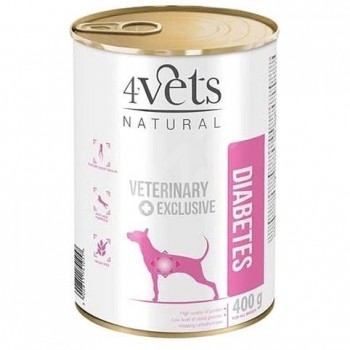 4VETS Natural Diabetes Dog - wet dog food - 400 g