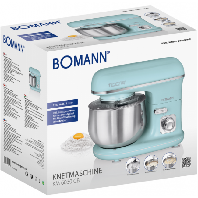 Bomann KM 6030 CB food processor 1100 W 5 L Mint colour