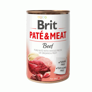 BRIT Pat & Meat with Beef - wet dog food - 400g