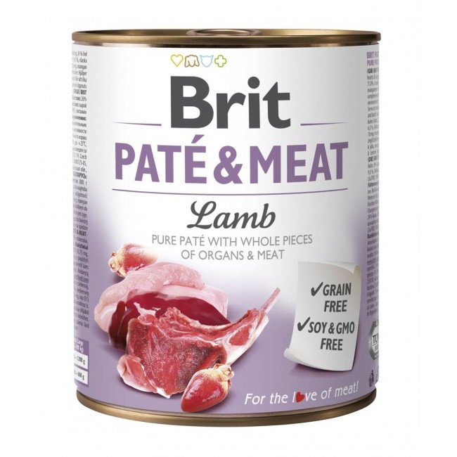 BRIT Pat & Meat with lamb - wet dog food - 800g