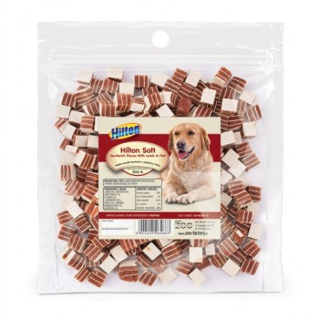 HILTON Sandwich pieces with lamb and fish - Dog treat - 500 g