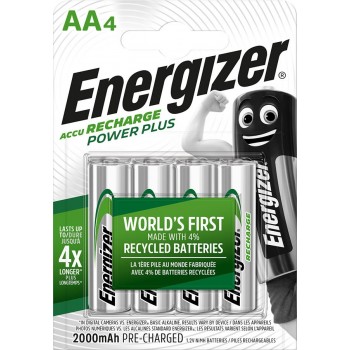 ENERGIZER BATTERY RECHARGEABLE POWER PLUS AA HR6/4 2000mAh
