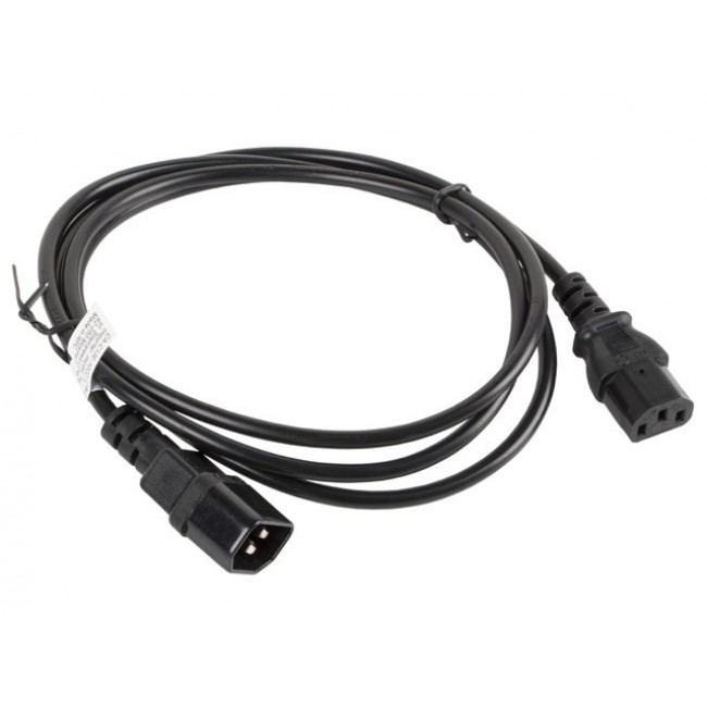 Lanberg CA-C13E-10CC-0018-BK power cable Black 1.8 m C13 coupler C14 coupler