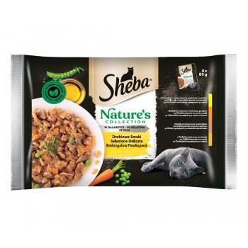 SHEBA sachets in sauce Nature's Collection poultry - wet cat food - 4x85g