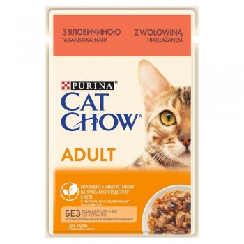 CAT CHOW ADULT GiJ Beef Eggplant Jelly - wet cat food - 85 g