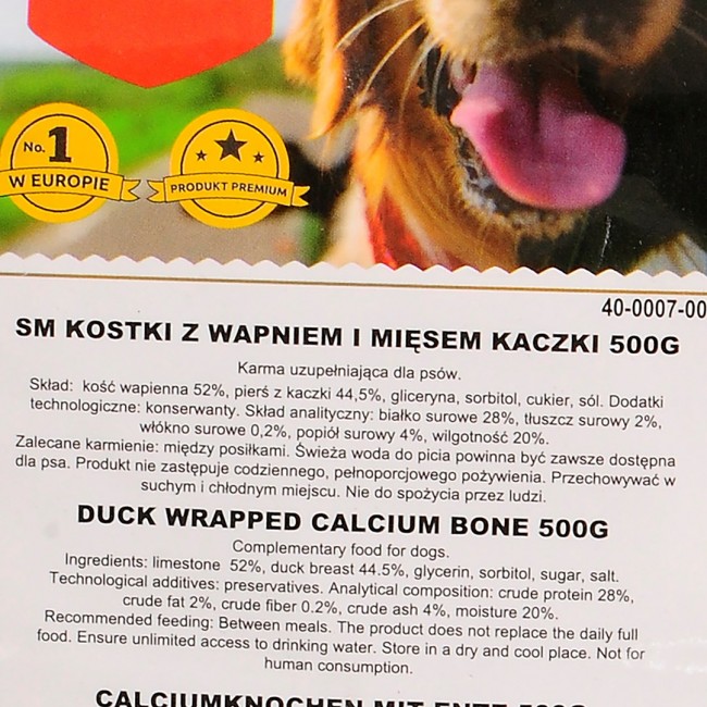 MACED Calcium bones with duck - dog chew - 500g